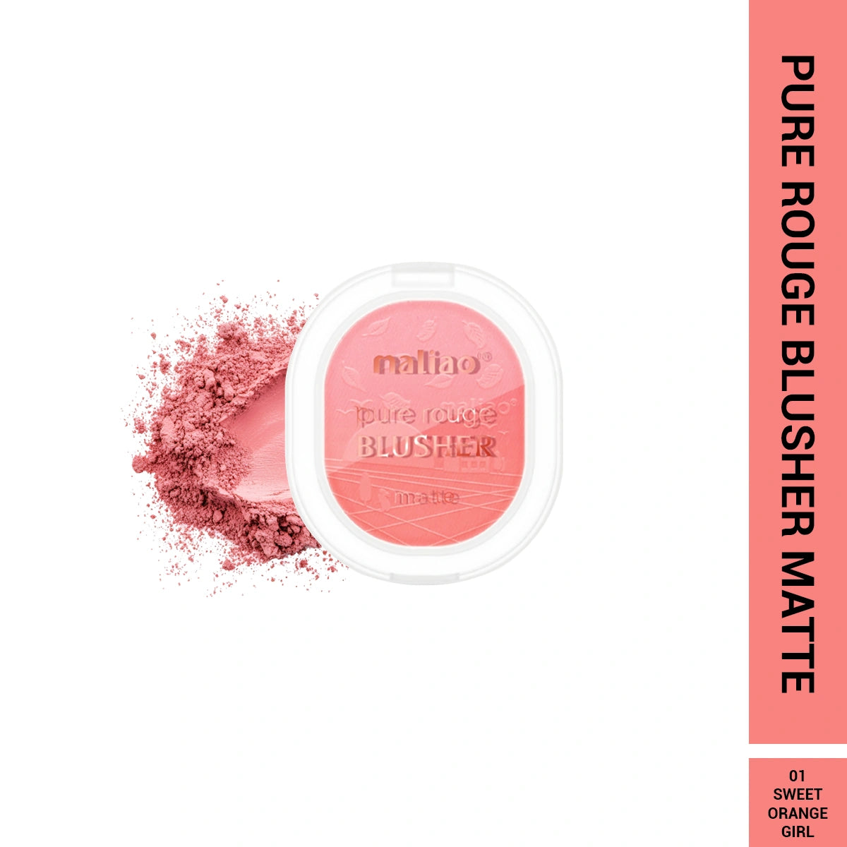 Maliao Pure Rouge Matte Blush - Natural for Radiant Cheeks